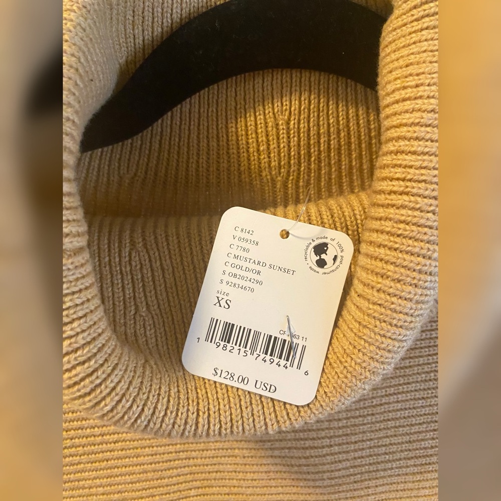NWT free-est by Free People Hailee Turtleneck Set Mustard Sunset XS SOLD OUT - Picture 6 of 6